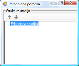 prazno drevo prilagojenih poročil