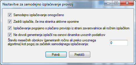 NAL samodejna izplačila