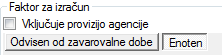 Faktor za izračun izhodne provizije